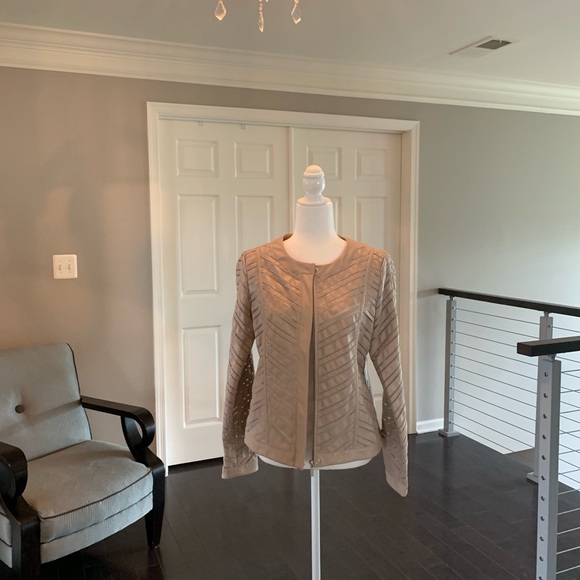 NWT Bagatelle Pink Faux Leather Netted Moto Jacket - Picture 3 of 7